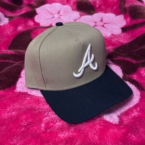Atlanta Braves New Era Tan and Black Cap
